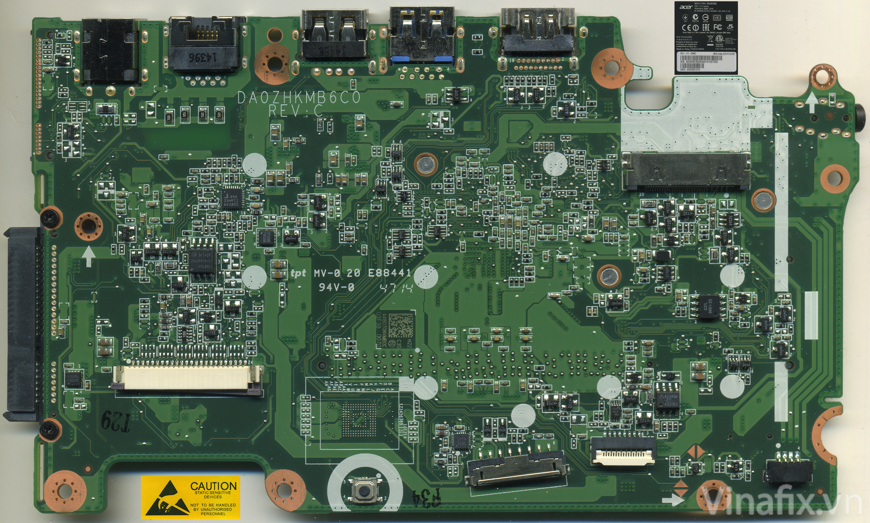 Acer Aspire ES1-111 -C8WC DA0ZHKMB6C0 ZHK Rev C