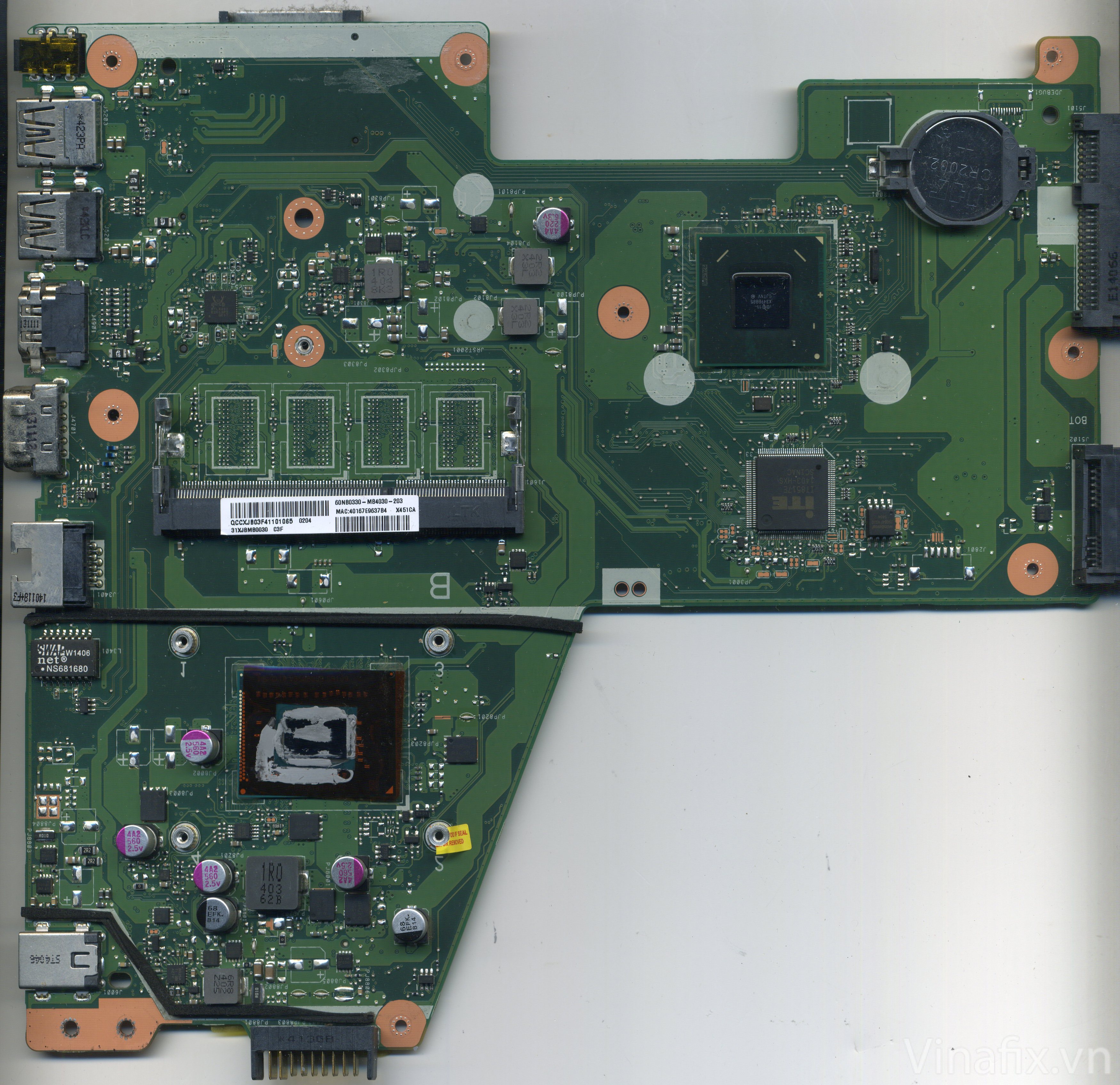 Asus X451c X451CA R2.0 No RAM Onboard