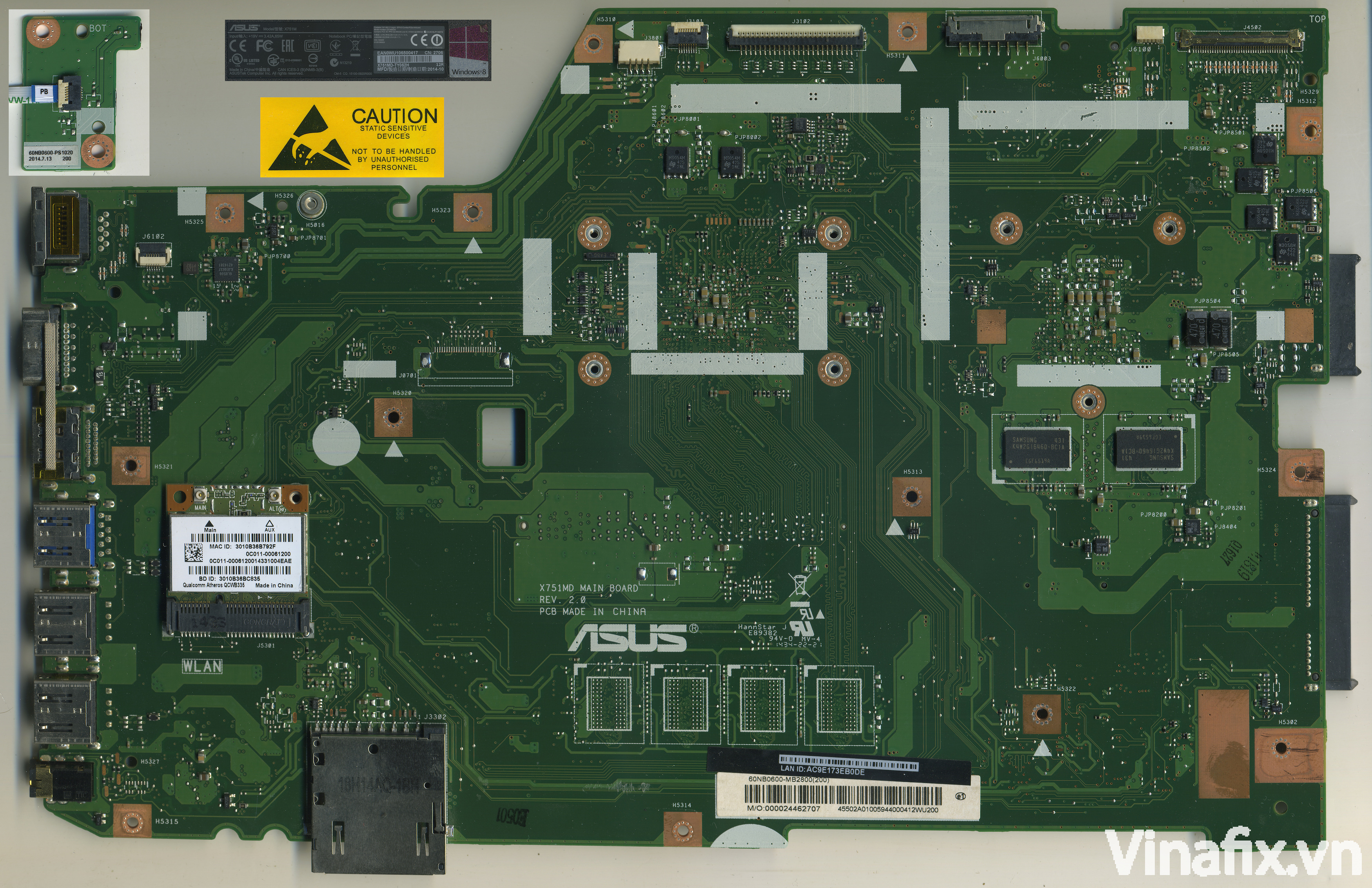 Asus x751 схема