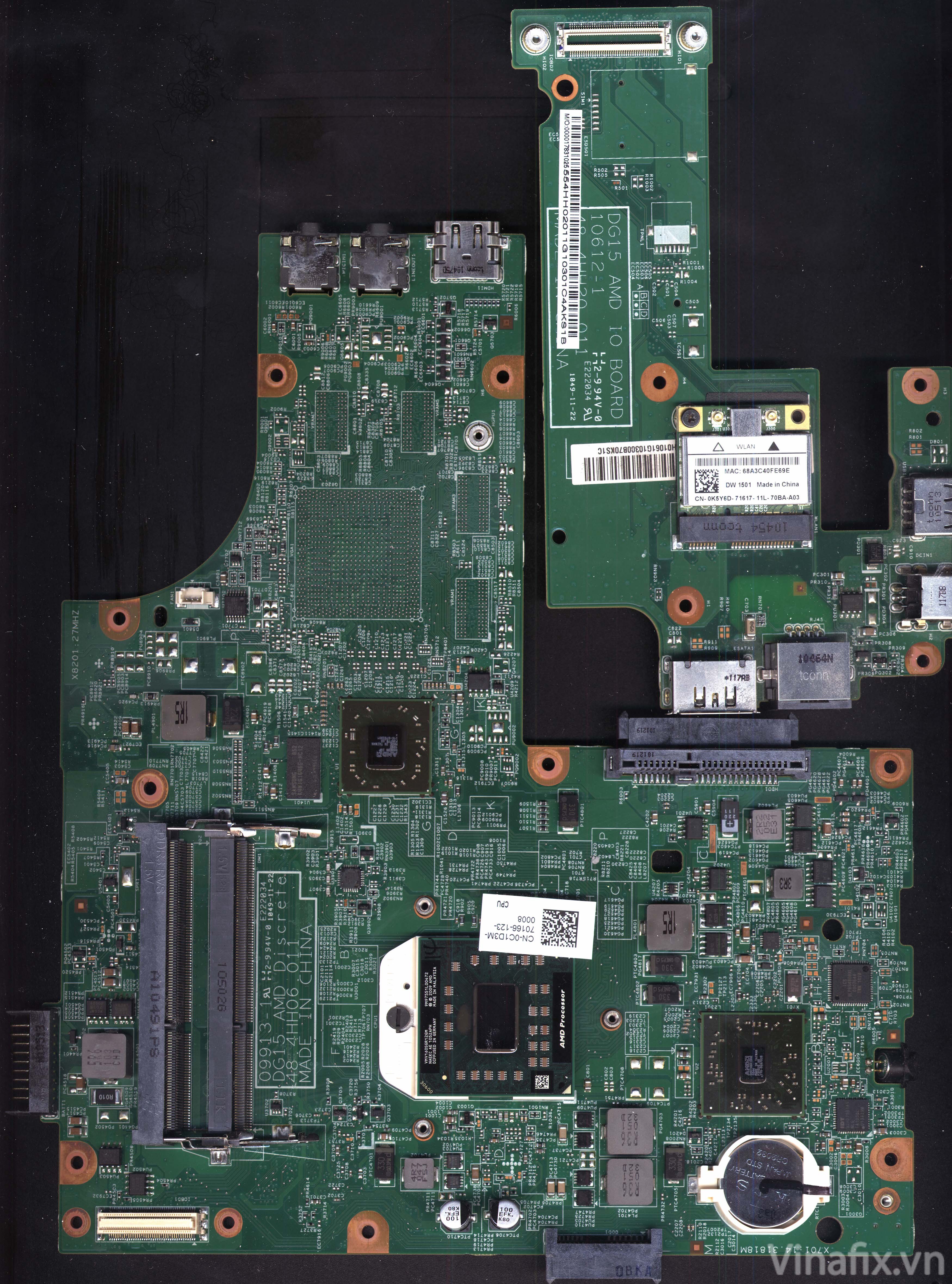 Dell Inspiron M5010 Wistron DG15 AMD Discrete 48.4HH06.011 Rev. 09913-1
