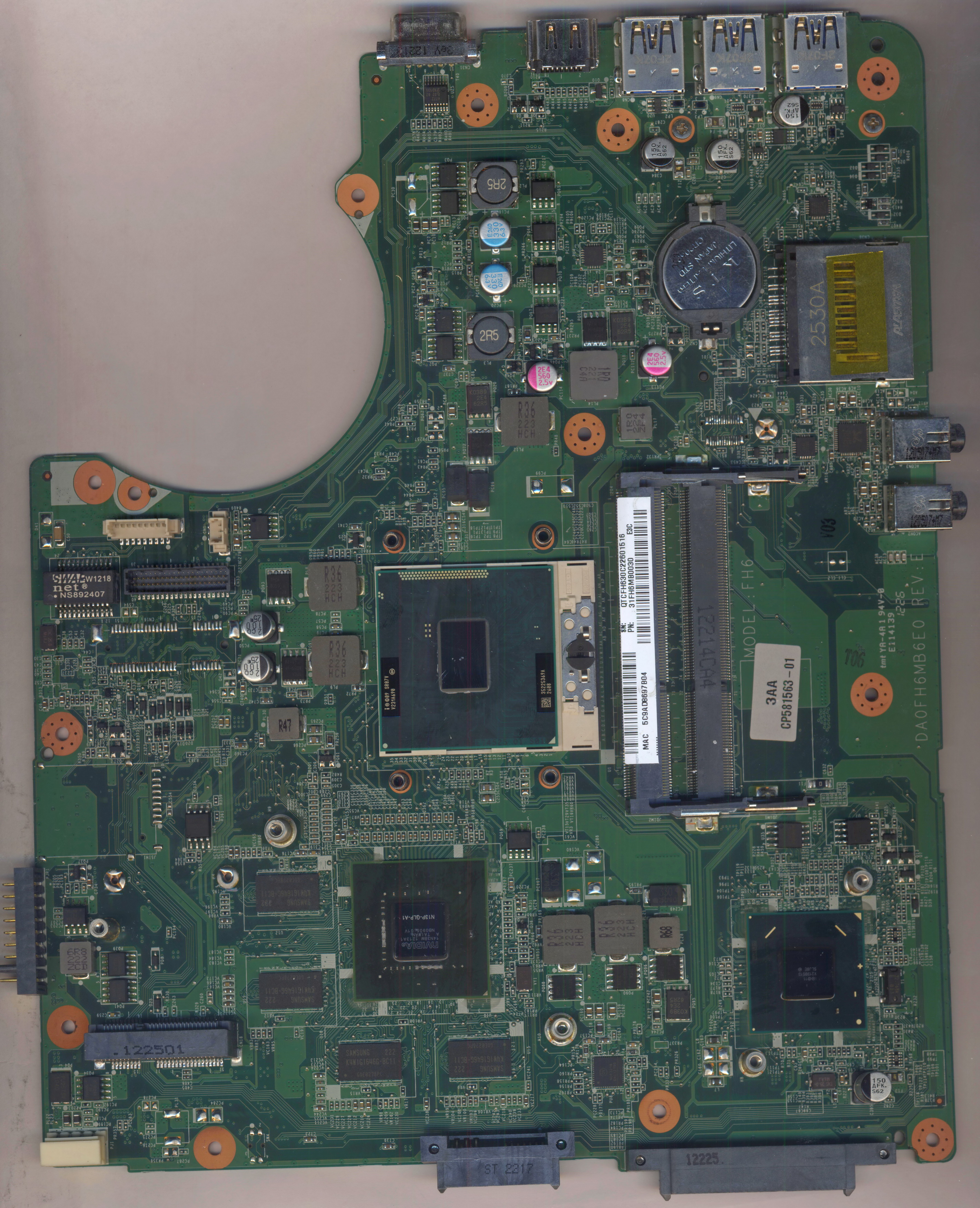 Fujitsu LIFEBOOK AH532 - Quanta FH6 - DA0FH6MB6E0
