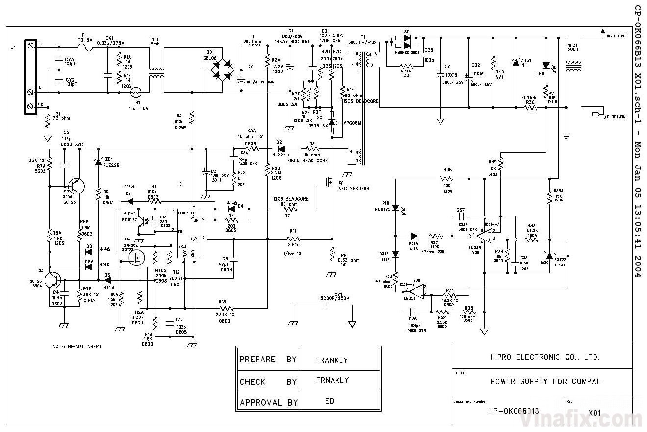 Lta601n схема блока питания ноутбука