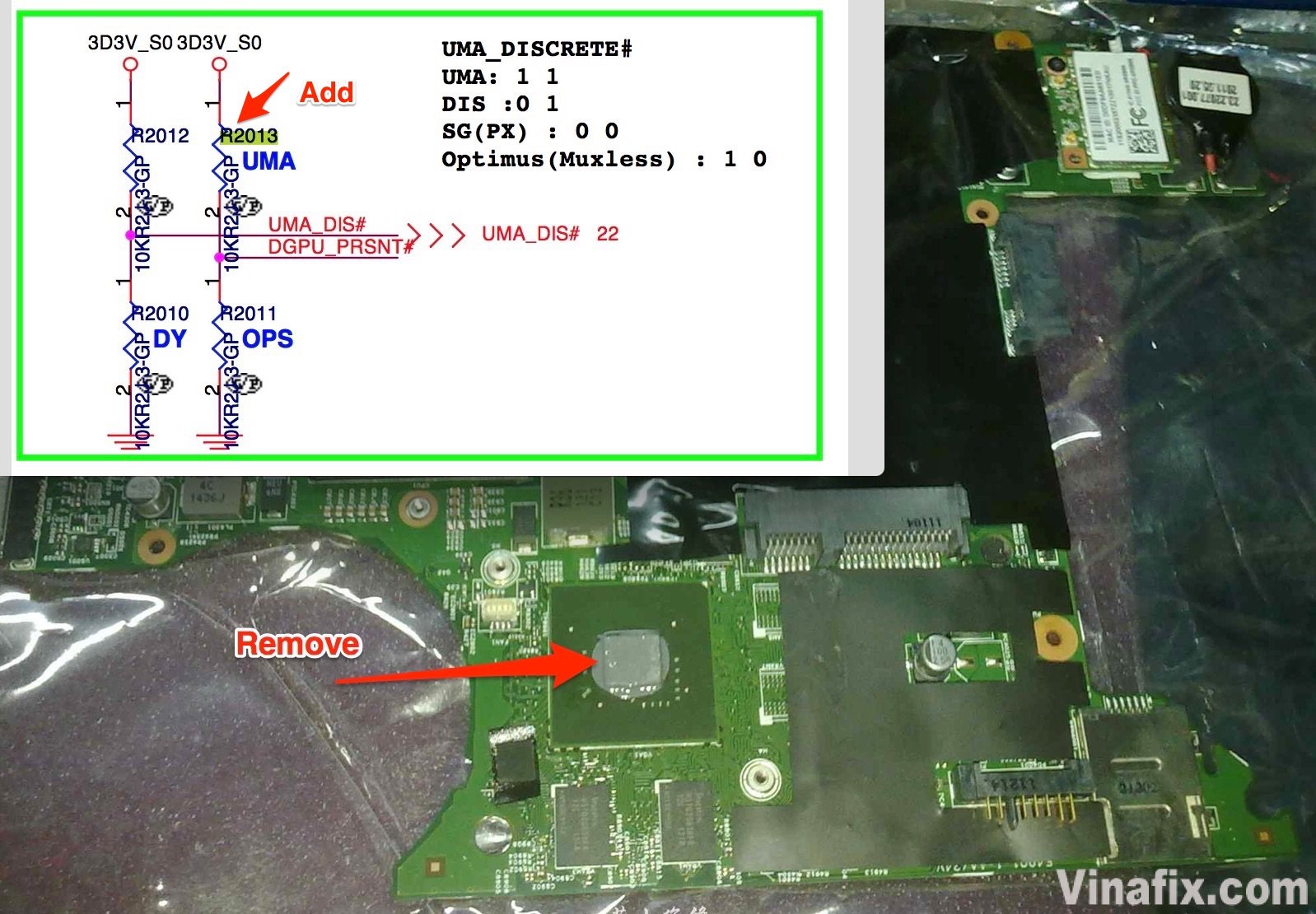 Lenovo V470C B470 LA47 MB 10250-2 Discrete to UMA