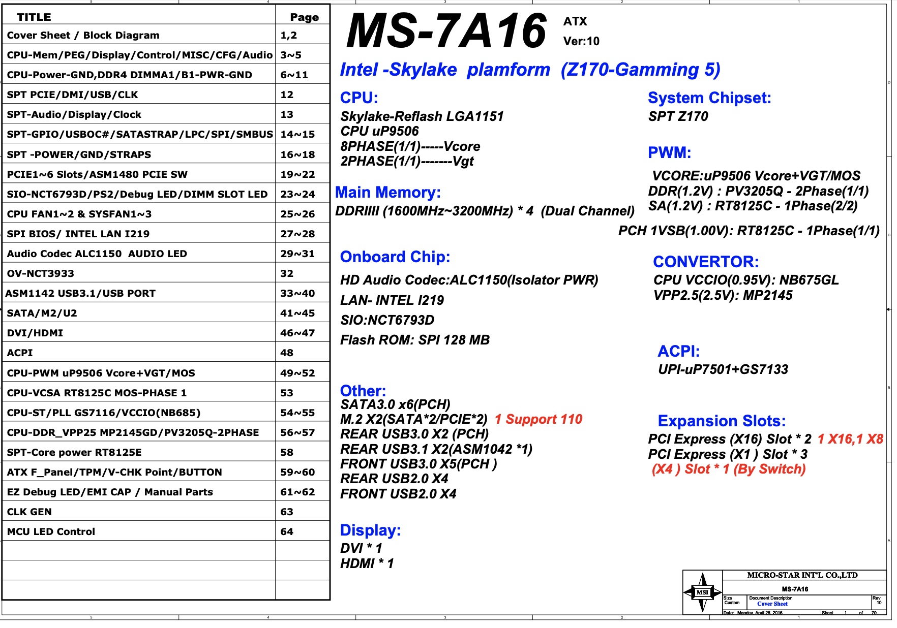 MS-7A16, MS-7A161 Schematics.jpg | Vinafix.com