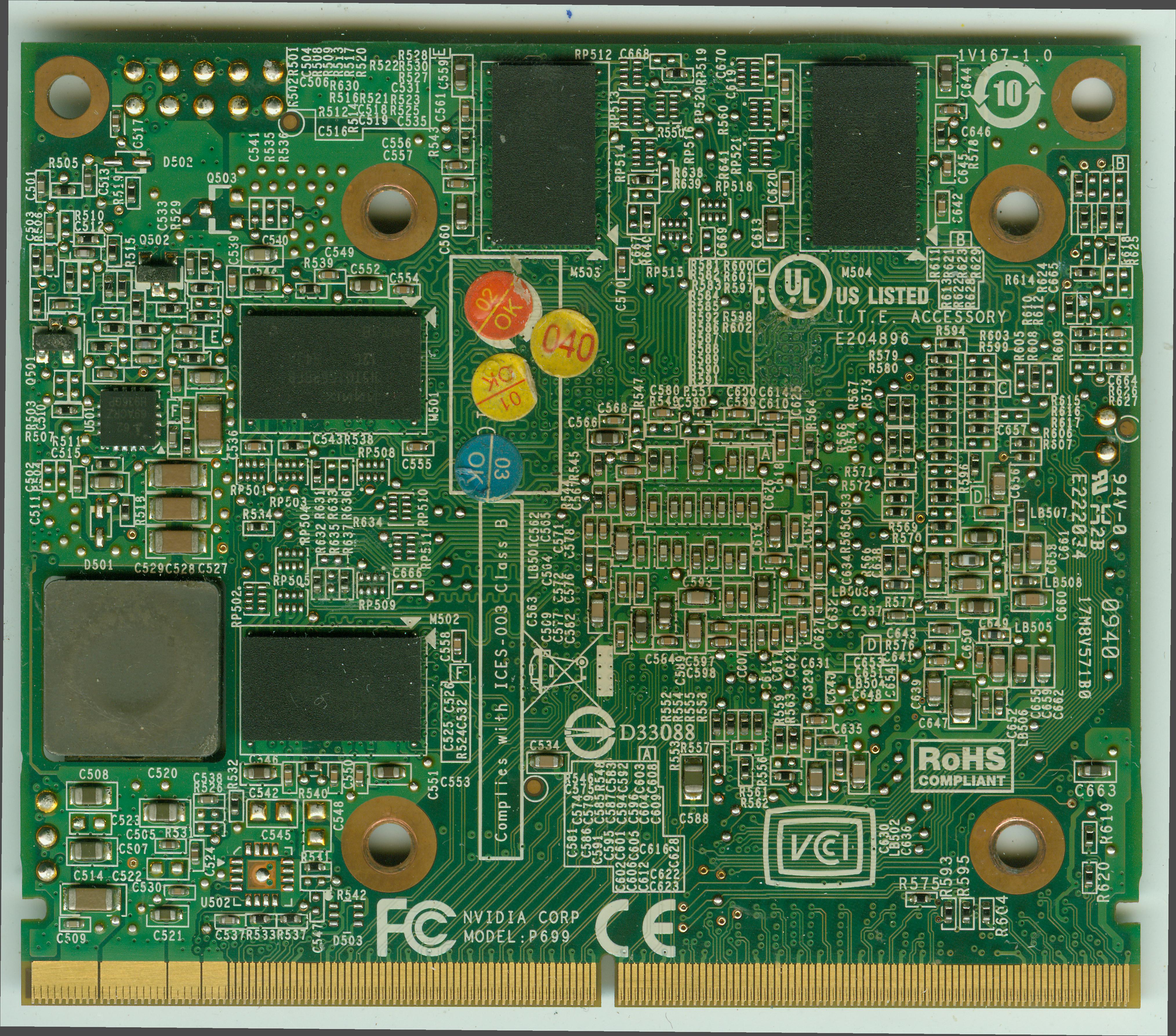 Nvidia V167 Rev.1.0 Sticker VG.10P06.005 - (N10P-GS-A2) - Acer Aspire 5739G 001