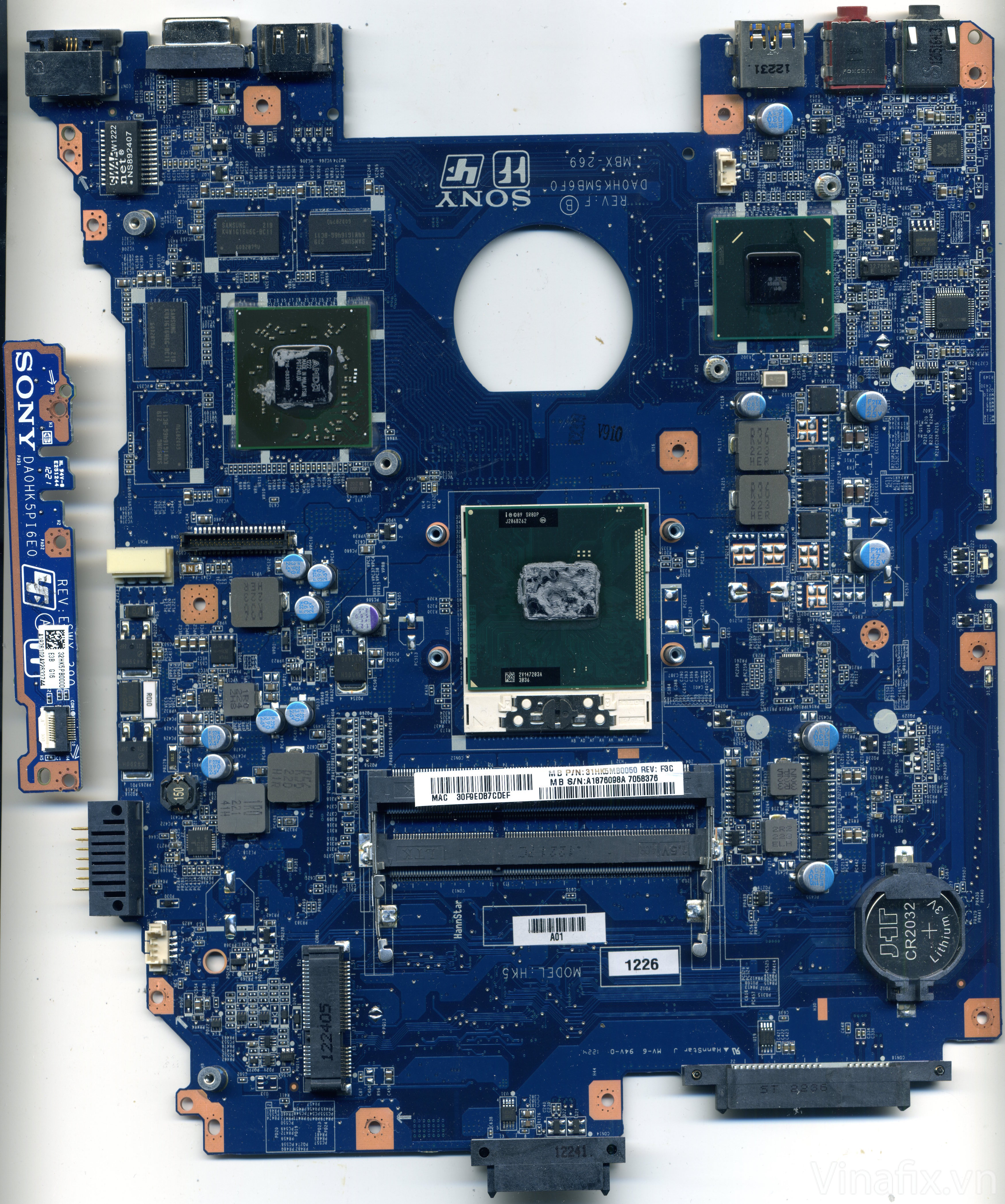 Sony SVE1511T1RW Quanta HK5 (216-0833002) DA0HK5MB6F0 REVF MBX-269 ...