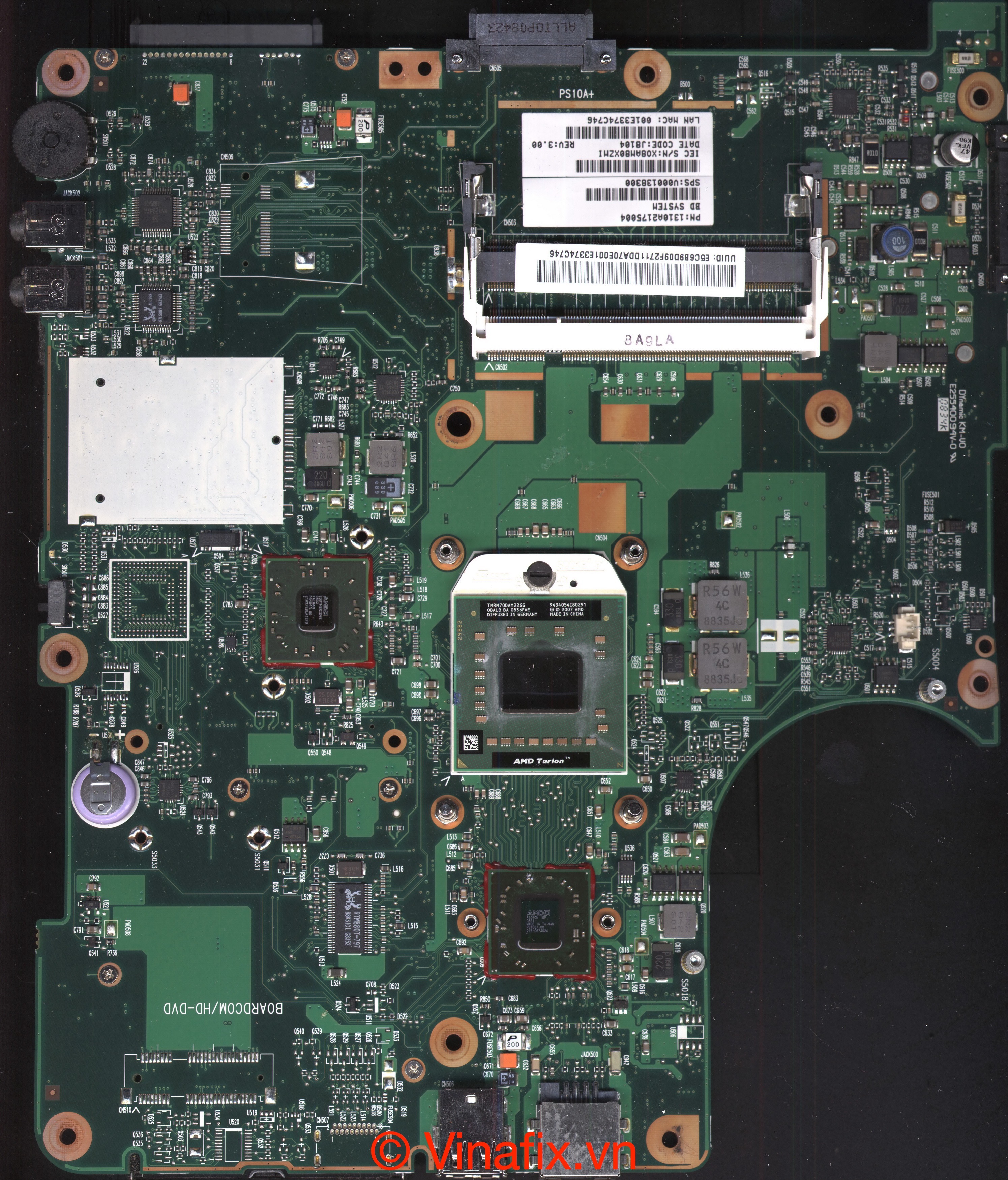 Toshiba Satellite L300D - Inventec PS10AP - 6050A2175001-MB-A02_A