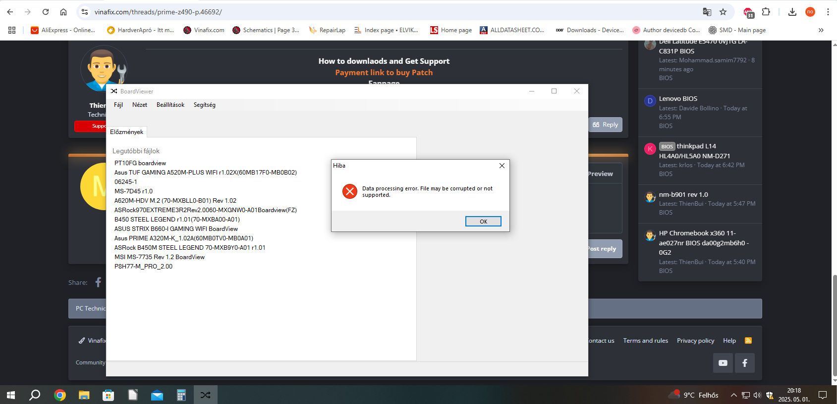 Vinafix Asus Prime Z490 Boardview file opening error.png